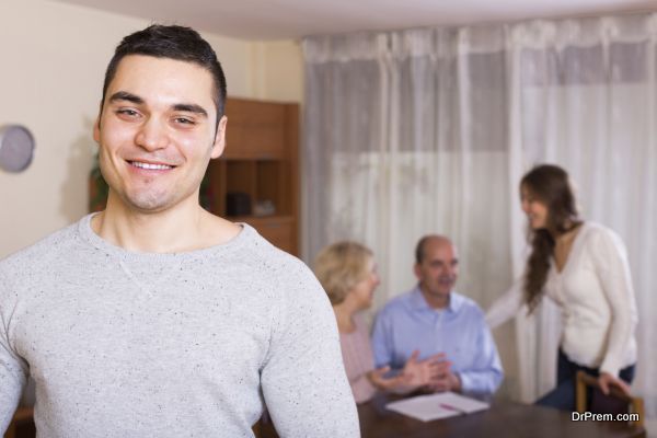 Man staying near family members