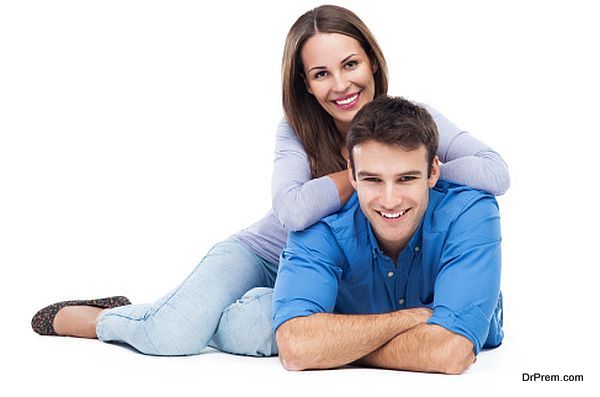 Smiling young couple